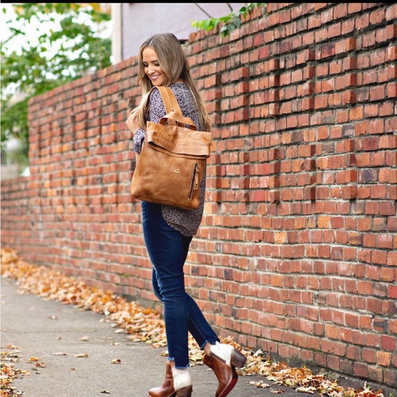 Bed Stu Howie Backpack Tan Rustic distressed leather EUC - Picture 10 of 10